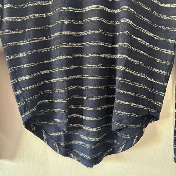 Rag & Bone Womens Blue Striped Long Sleeve Casual Tunic Rayon Blend Soft Sz XXS - Picture 3 of 6